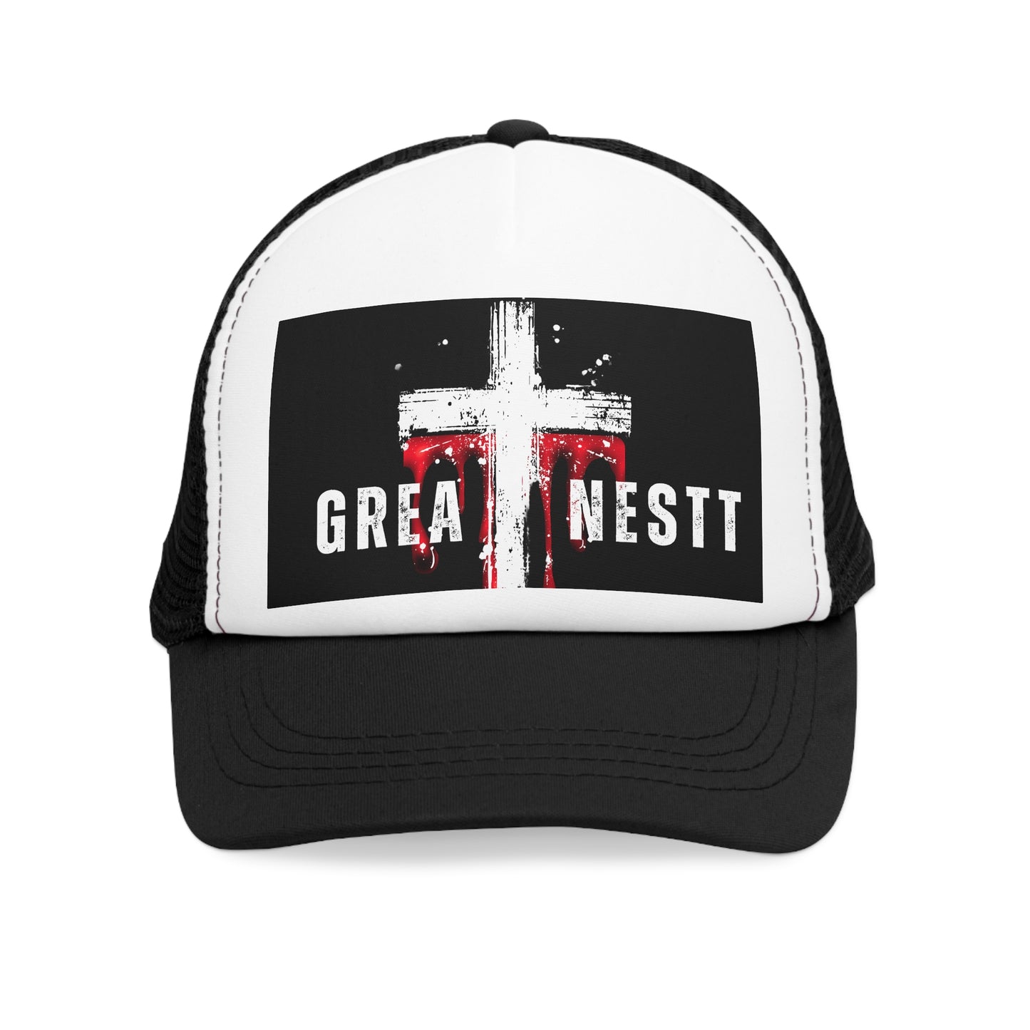 Christian Graphic Mesh Cap, Faith-Based Headwear, Stylish Trucker Hat, Trendy Religious Accessory, Perfect Gift for Celebrations