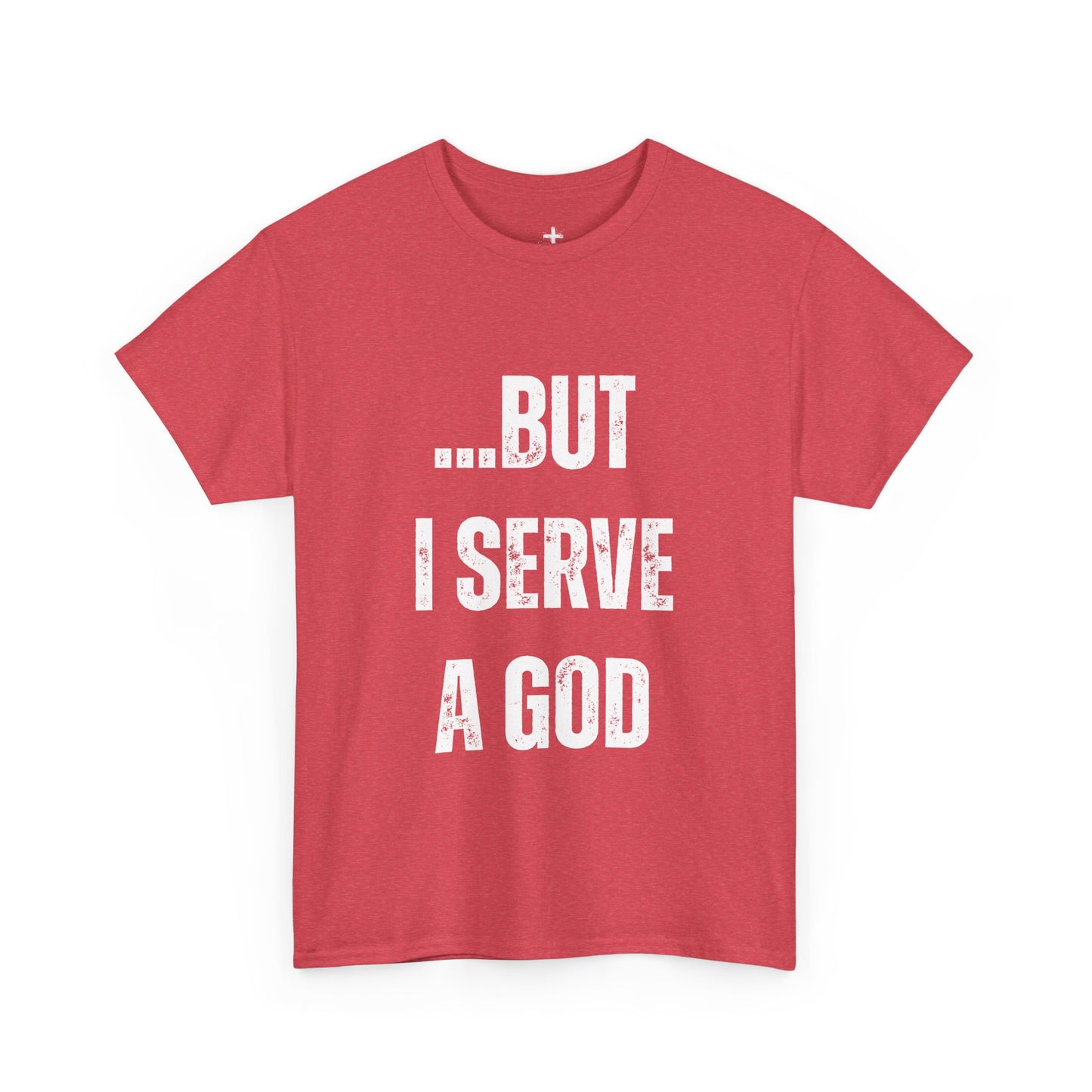 Faith-Inspiring Unisex Heavy Cotton Tee, Spiritual Tee, Casual T-Shirt, God Serve Shirt, Motivational Apparel, Christian Gift