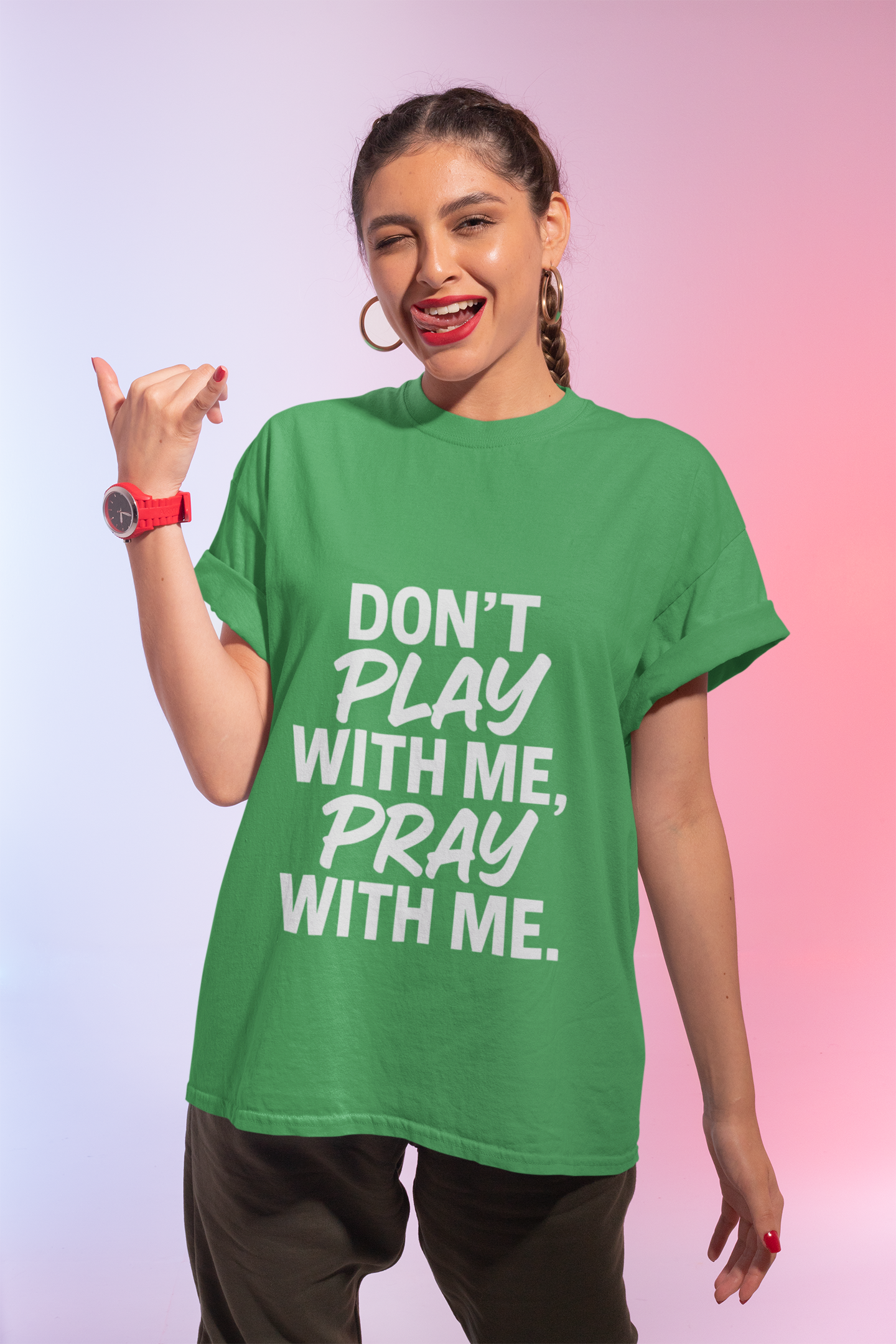 Pray With Me Unisex T-Shirt - 'Don't Play With Me' Design