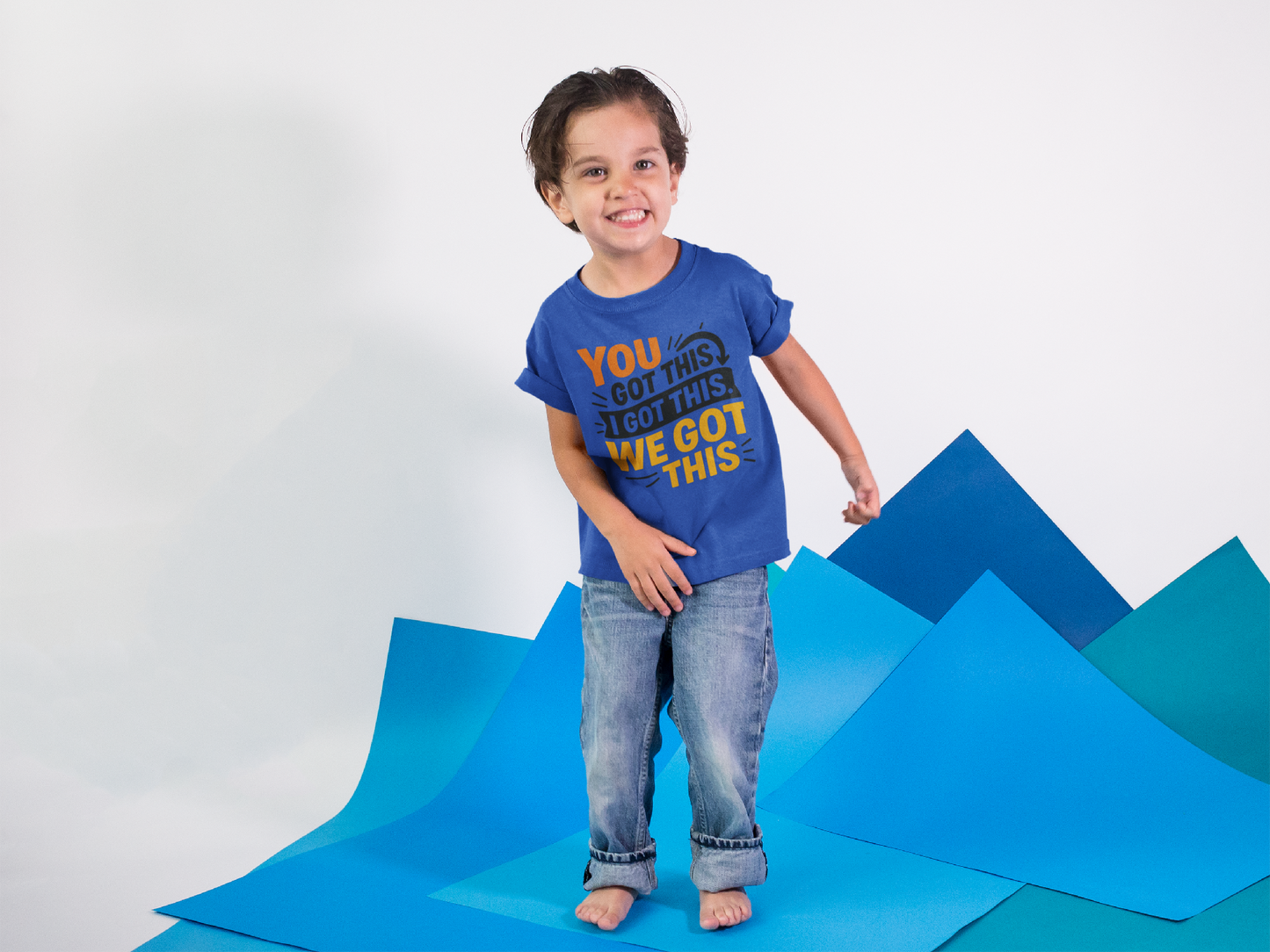 Inspirational Toddler Short Sleeve Tee - "You Got This, I Got This, We Got This"