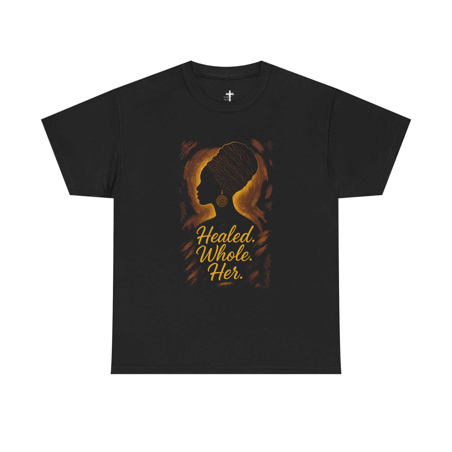 Healed Whole Her Tee | Unisex Cotton Shirt for Empowerment, Gifts, Self-Love Celebrations, Inspiring Apparel, Black Women’s Fashion