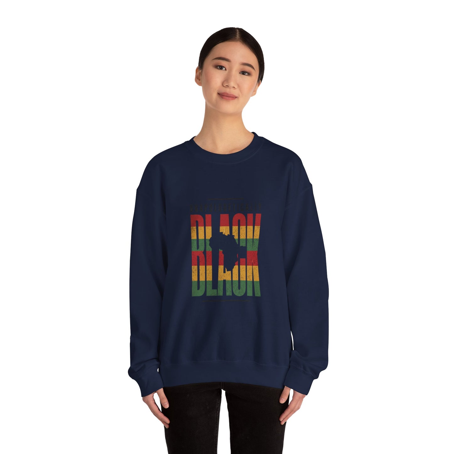 Unapologetically Black Crewneck Sweatshirt | Juneteenth Pan-African Pride