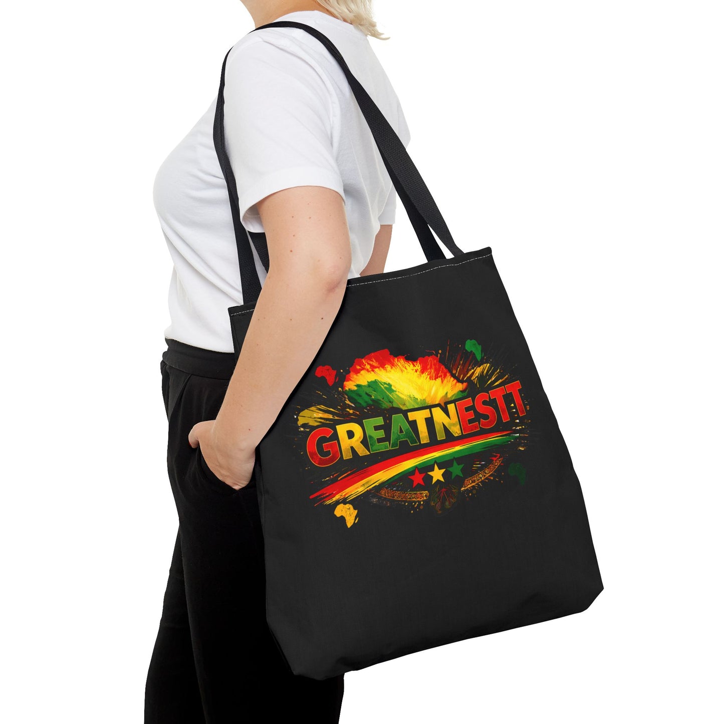 Tote — 'GreatNesT' Rasta Colorful Graphic Tote Bag