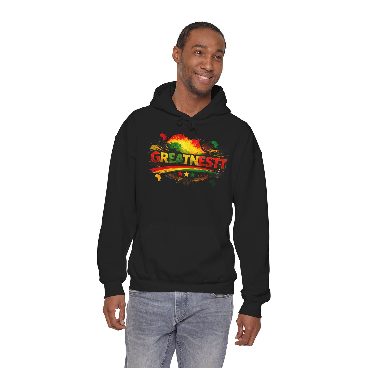 Black History 'Greatnesst' Hooded Sweatshirt — "You Are Black History" Back Design