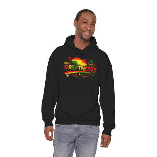 Black History 'Greatnesst' Hooded Sweatshirt — "You Are Black History" Back Design