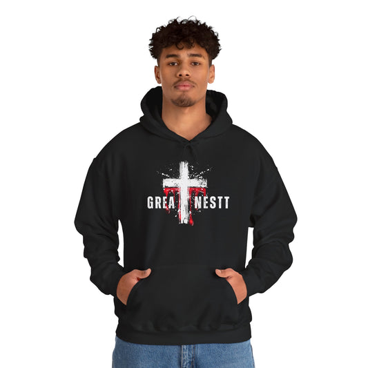 Faith-Inspired Hooded Sweatshirt, Unisex Hoodie, Perfect for Casual Wear, Gift for Believers, Spiritual Apparel, Greatness Design