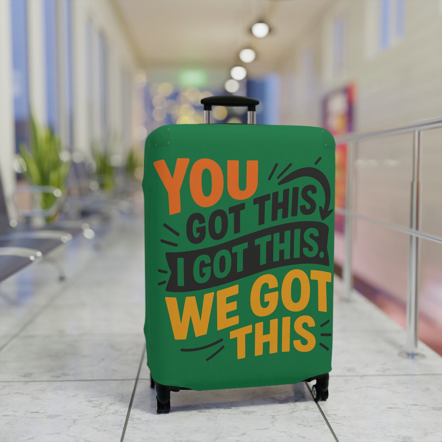 Encouraging Luggage Cover - Travel Accessory, Motivational Suitcase Protector, Personalized Travel Gift, Vacation Essentials, Unique [...]