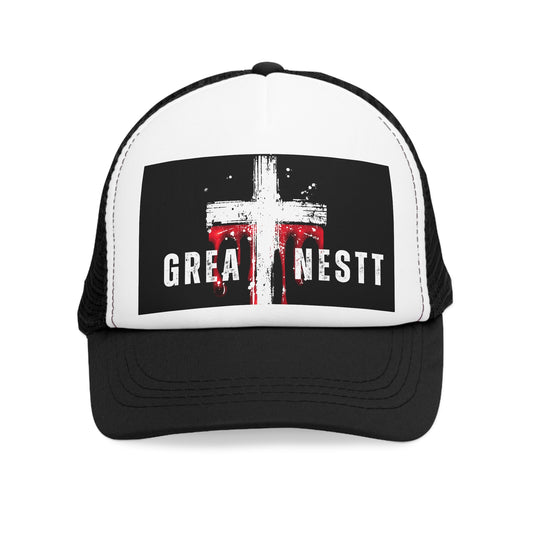 Christian Graphic Mesh Cap, Faith-Based Headwear, Stylish Trucker Hat, Trendy Religious Accessory, Perfect Gift for Celebrations