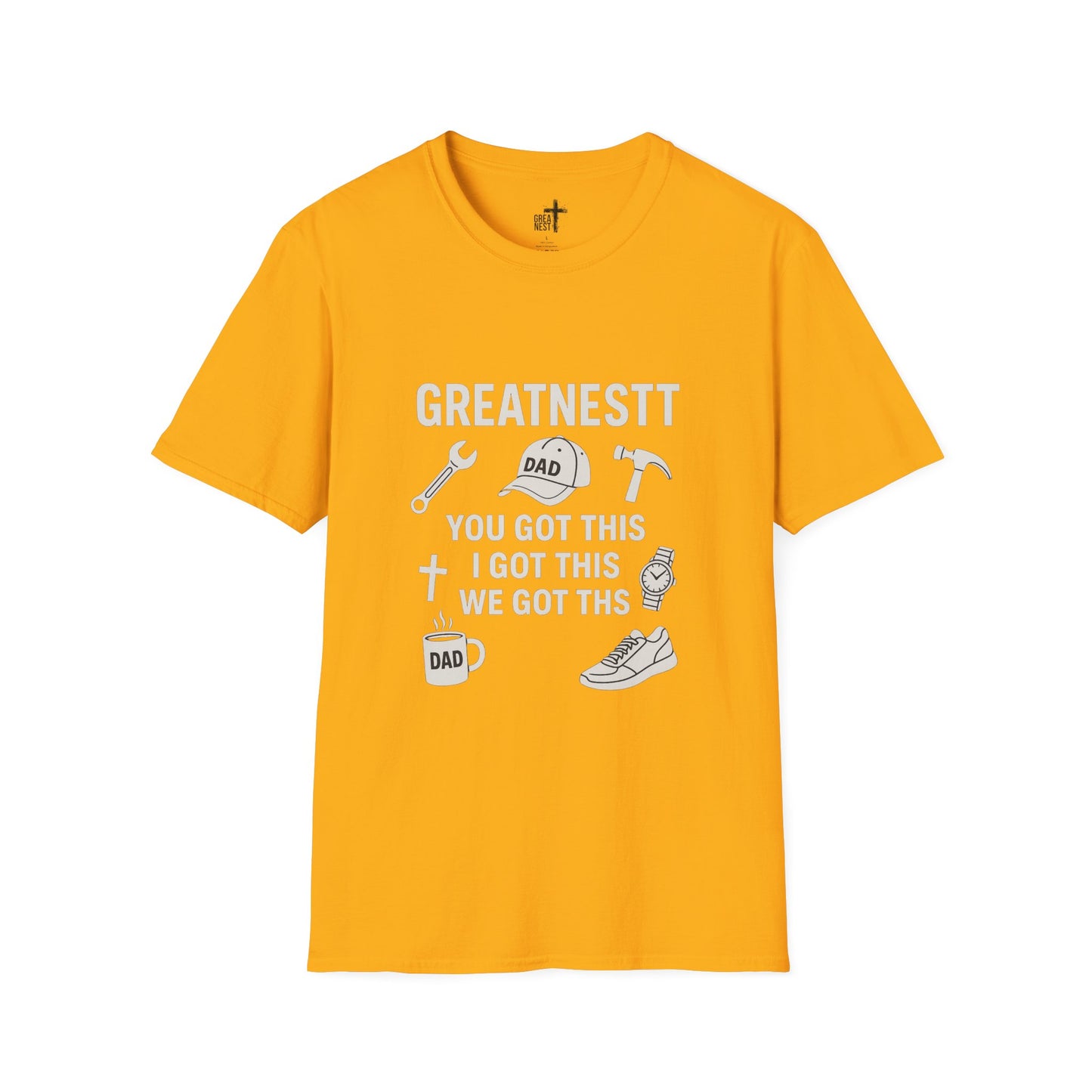 Dad Motivational Softstyle T-Shirt, Gifts for Fathers Day, Unisex Tee for Dads, Inspirational Apparel, Casual Everyday Wear