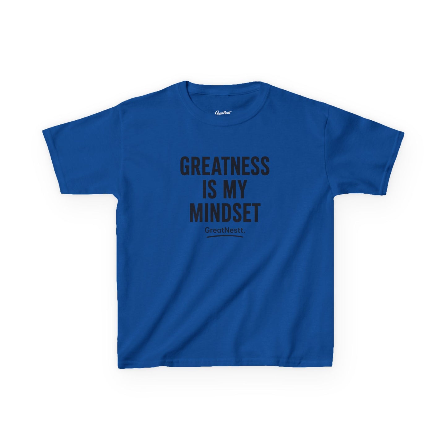 Kids T-Shirt — "Greatness Is My Mindset" Motivational Tee for Boys & Girls