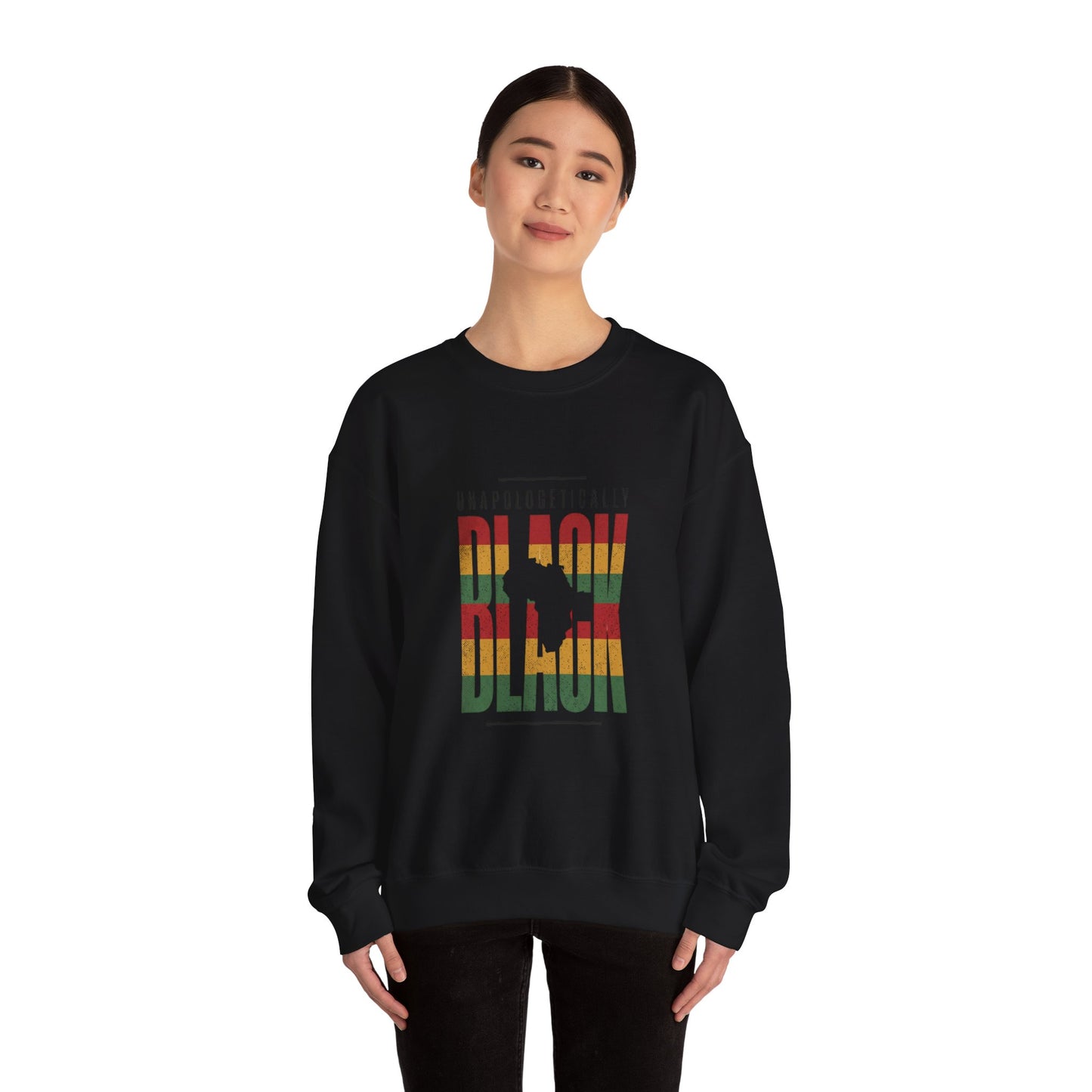 Unapologetically Black Crewneck Sweatshirt | Juneteenth Pan-African Pride