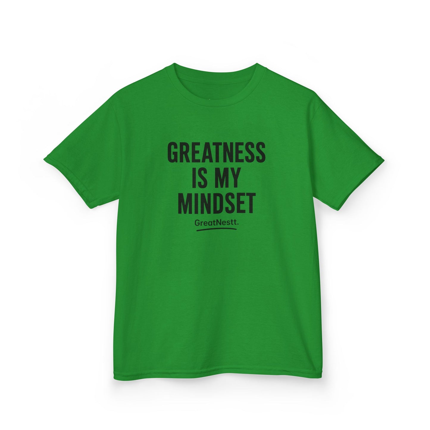 Kids T-Shirt — "Greatness Is My Mindset" Motivational Tee for Boys & Girls