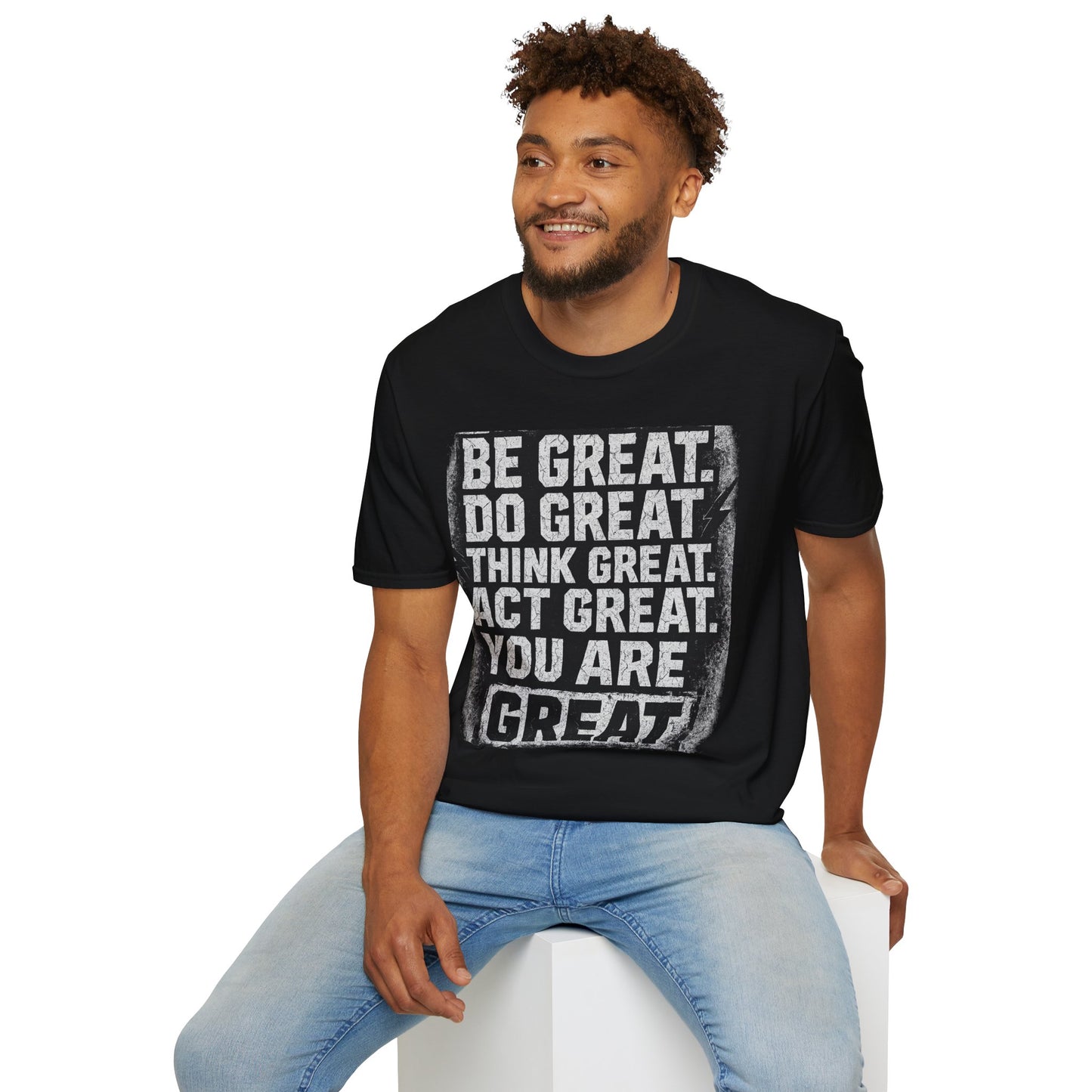 Motivational Unisex T-Shirt - Be Great, Inspirational Gift for Friends, Charity Event Tee, Casual Wear, Positive Vibes