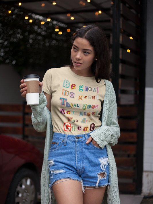 T-Shirt with Scrapbook Letter Design