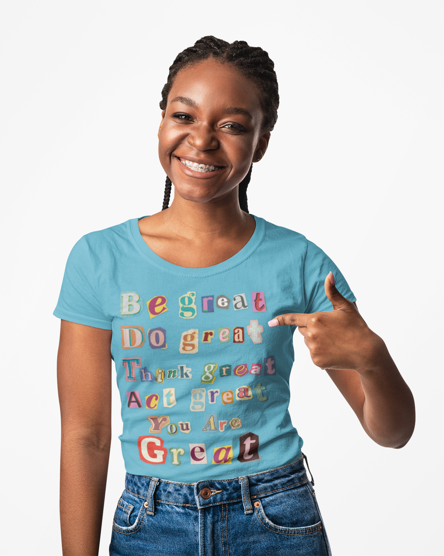 T-Shirt with Scrapbook Letter Design