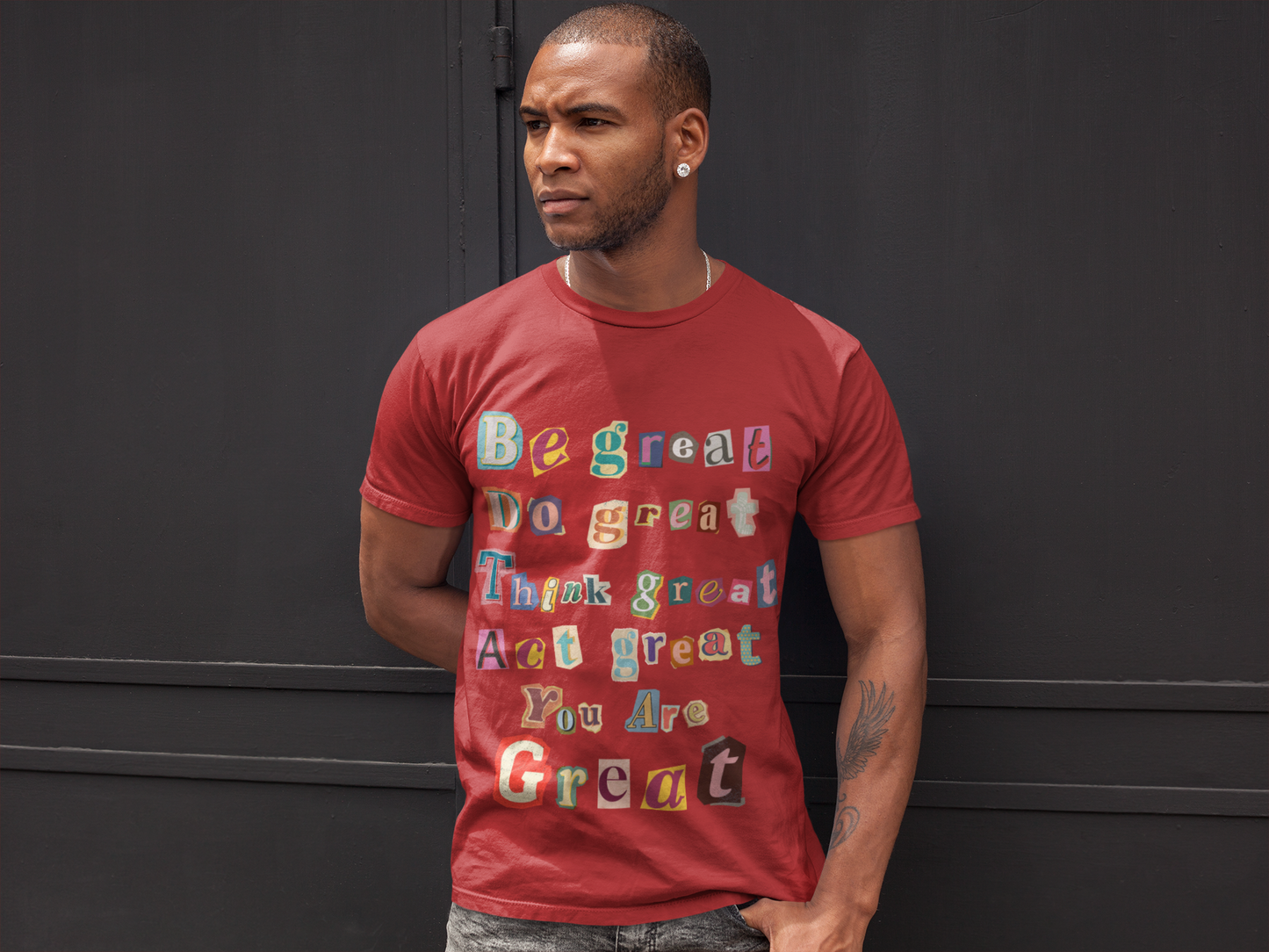 T-Shirt with Scrapbook Letter Design
