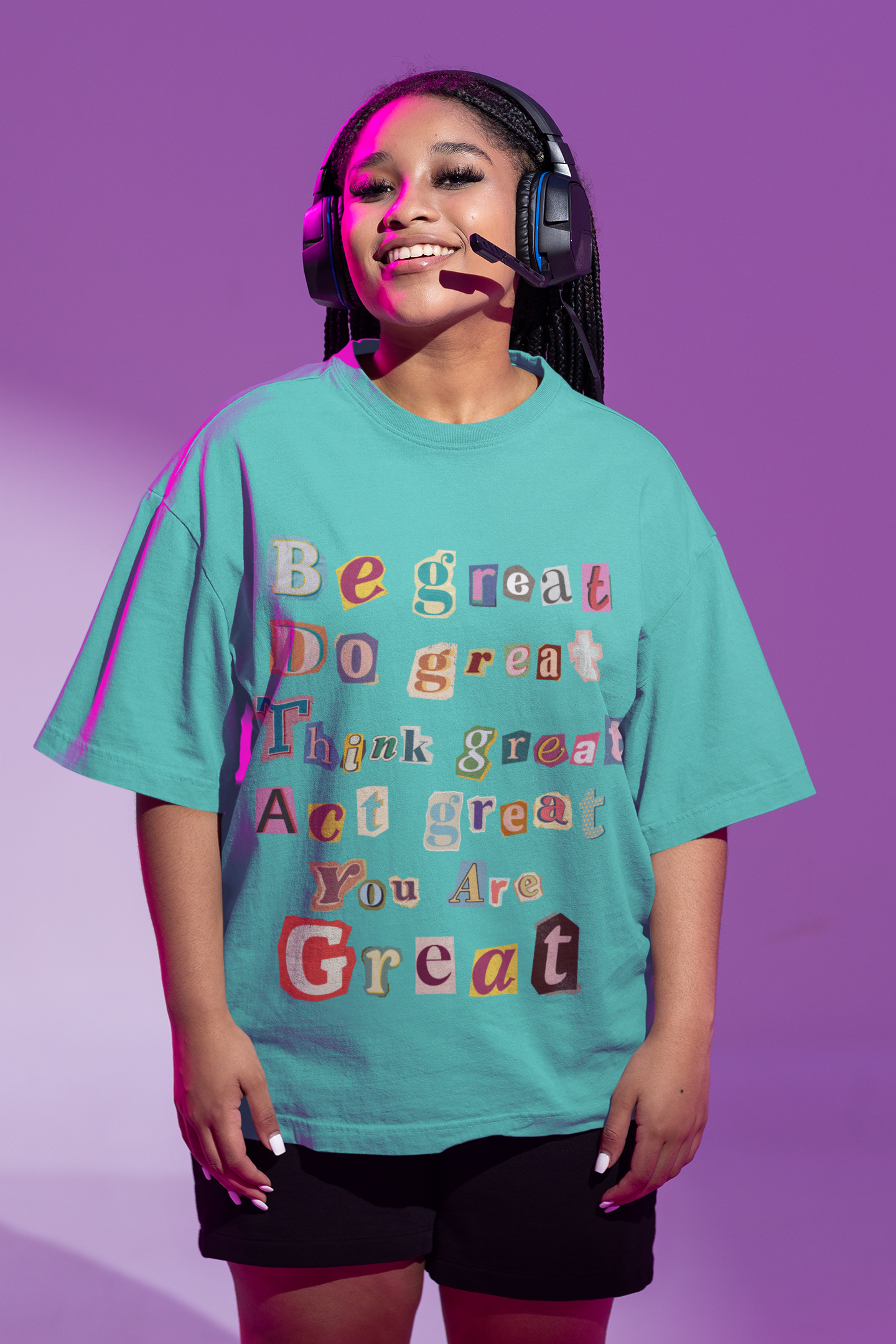 T-Shirt with Scrapbook Letter Design