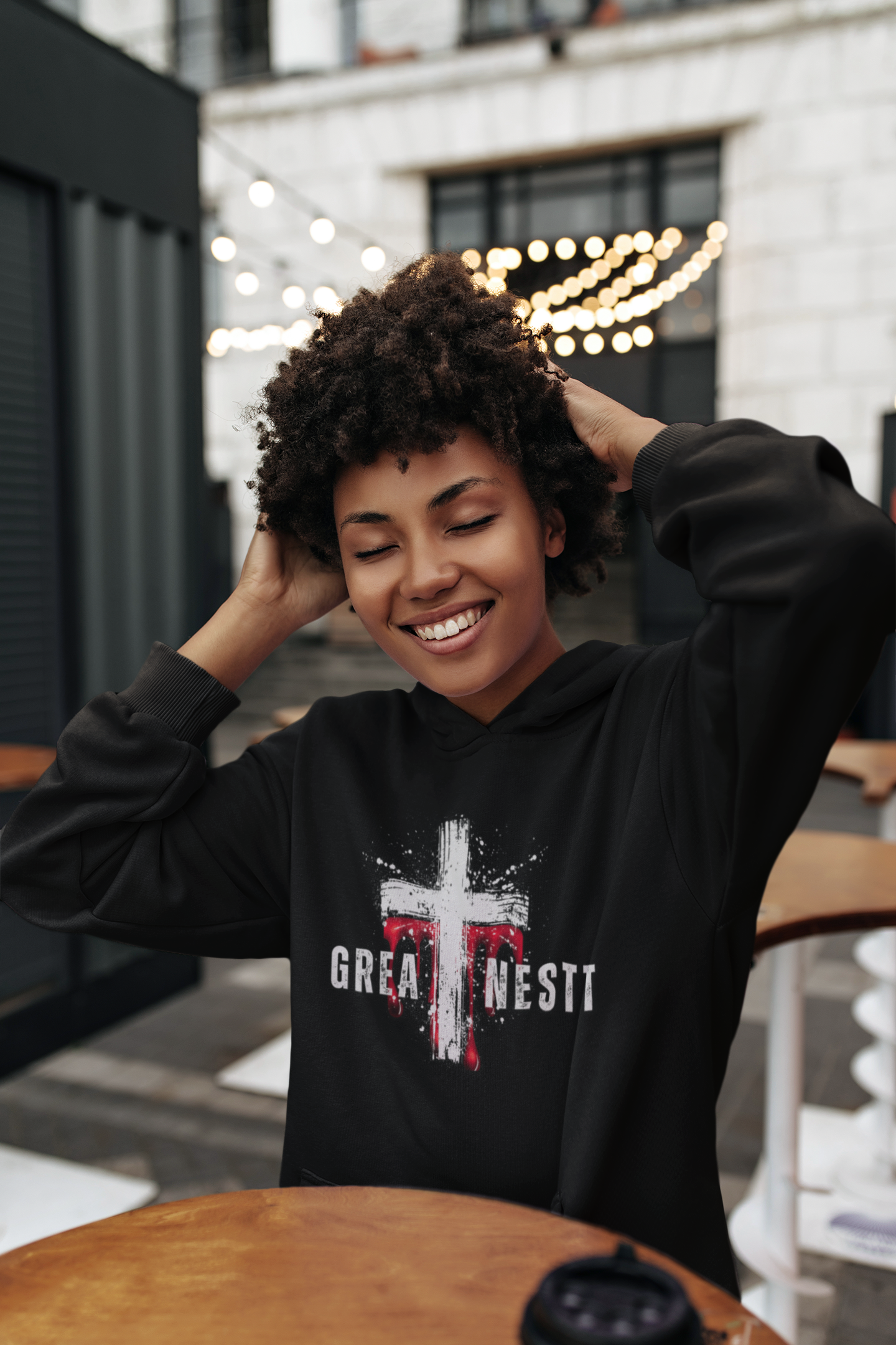 Faith-Inspired Hooded Sweatshirt, Unisex Hoodie, Perfect for Casual Wear, Gift for Believers, Spiritual Apparel, Greatness Design