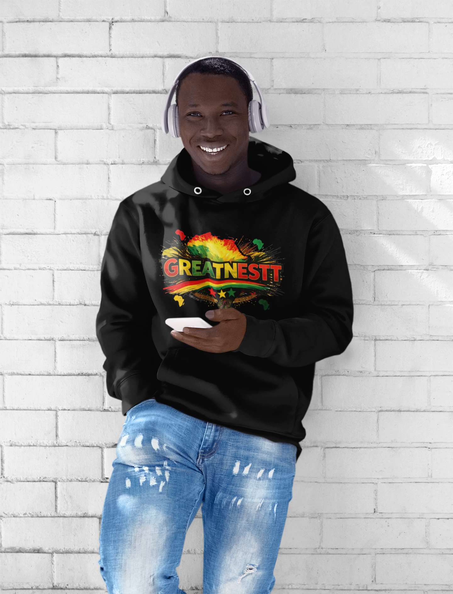 Black History 'Greatnesst' Hooded Sweatshirt — "You Are Black History" Back Design