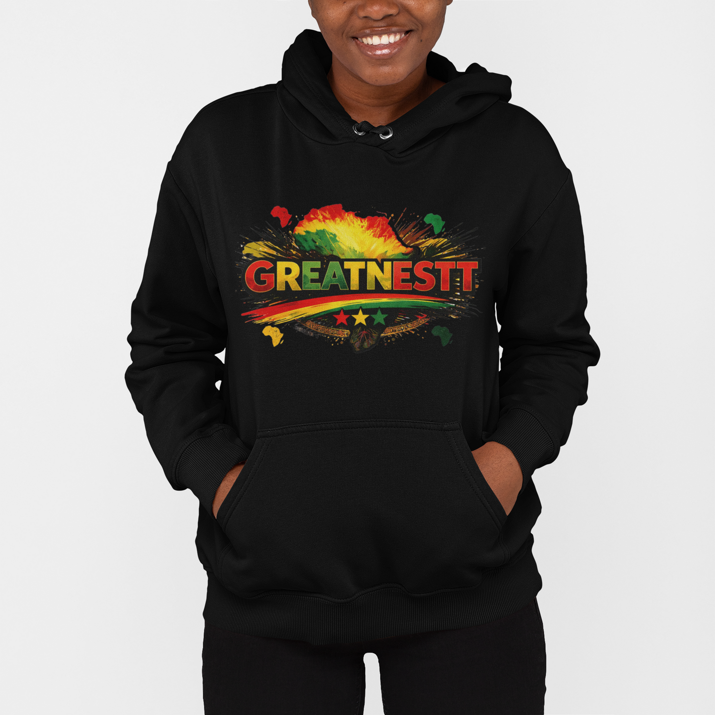 Black History 'Greatnesst' Hooded Sweatshirt — "You Are Black History" Back Design
