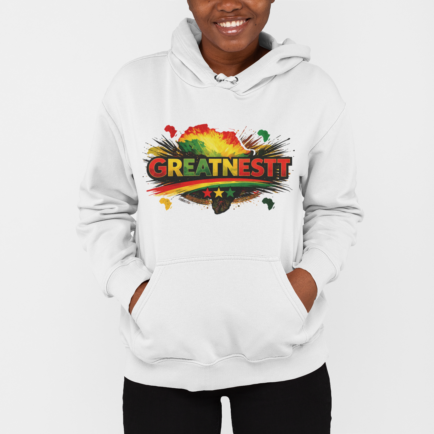 Black History 'Greatnesst' Hooded Sweatshirt — "You Are Black History" Back Design