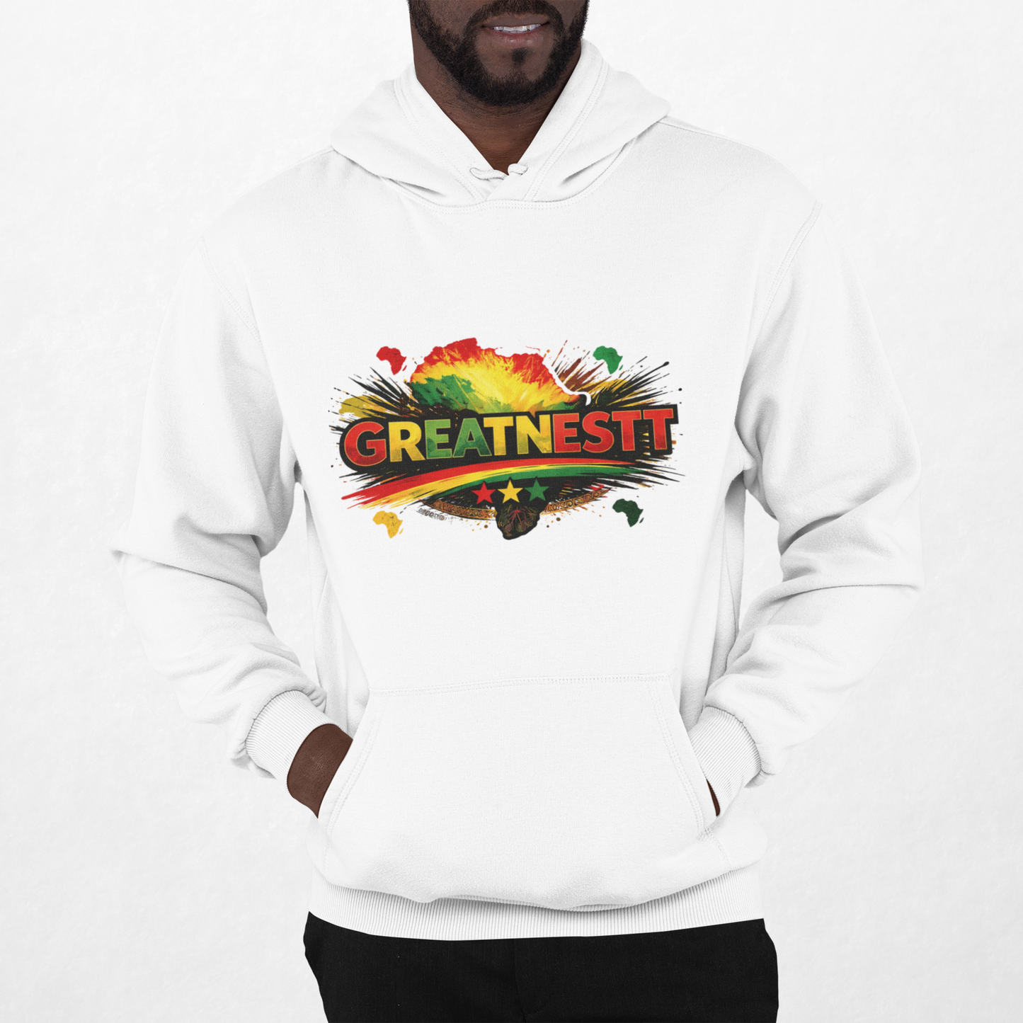 Black History 'Greatnesst' Hooded Sweatshirt — "You Are Black History" Back Design