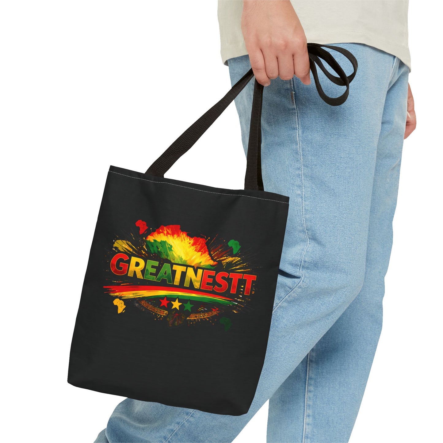 Tote — 'GreatNesT' Rasta Colorful Graphic Tote Bag
