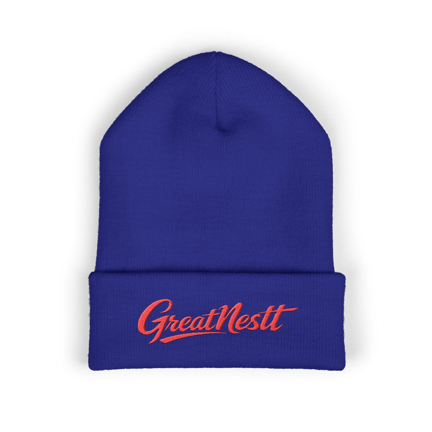 Embroidered 'GreatNest' Classic Cuffed Beanie — Cozy Winter Knit Hat