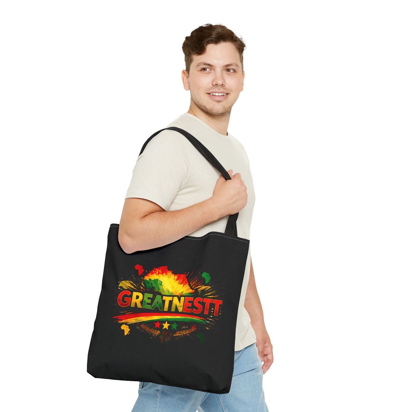 Tote — 'GreatNesT' Rasta Colorful Graphic Tote Bag