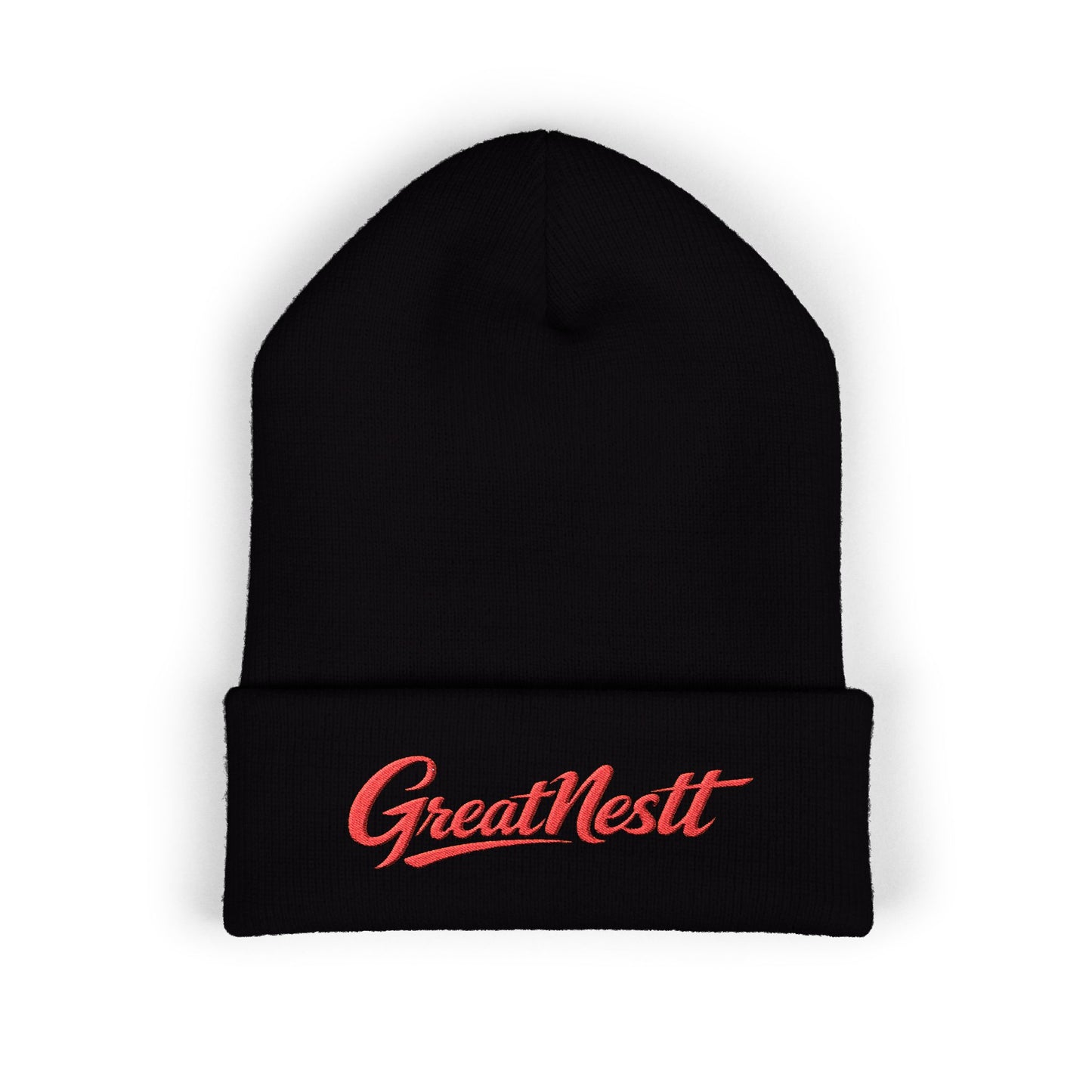 Embroidered 'GreatNest' Classic Cuffed Beanie — Cozy Winter Knit Hat